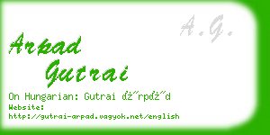 arpad gutrai business card